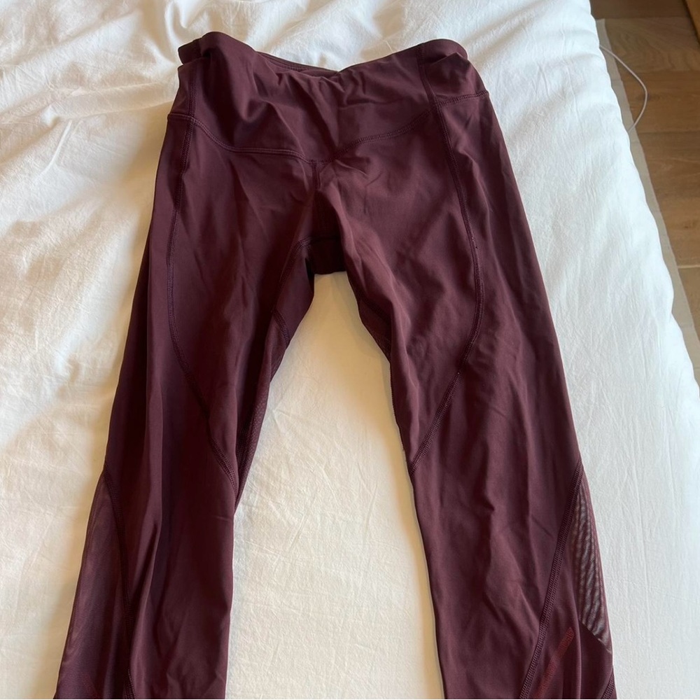 lululemon athletica maroon leggings